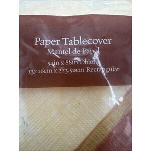 Harvest Paper Tablecover 54x88 Oblong Rectangular Fall Thanksgiving Decor‎